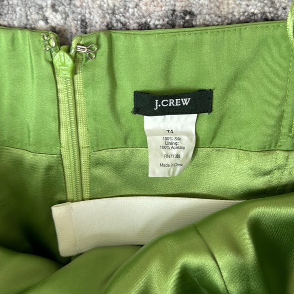 J Crew Silk green cocktail dress - Picture 3 of 7